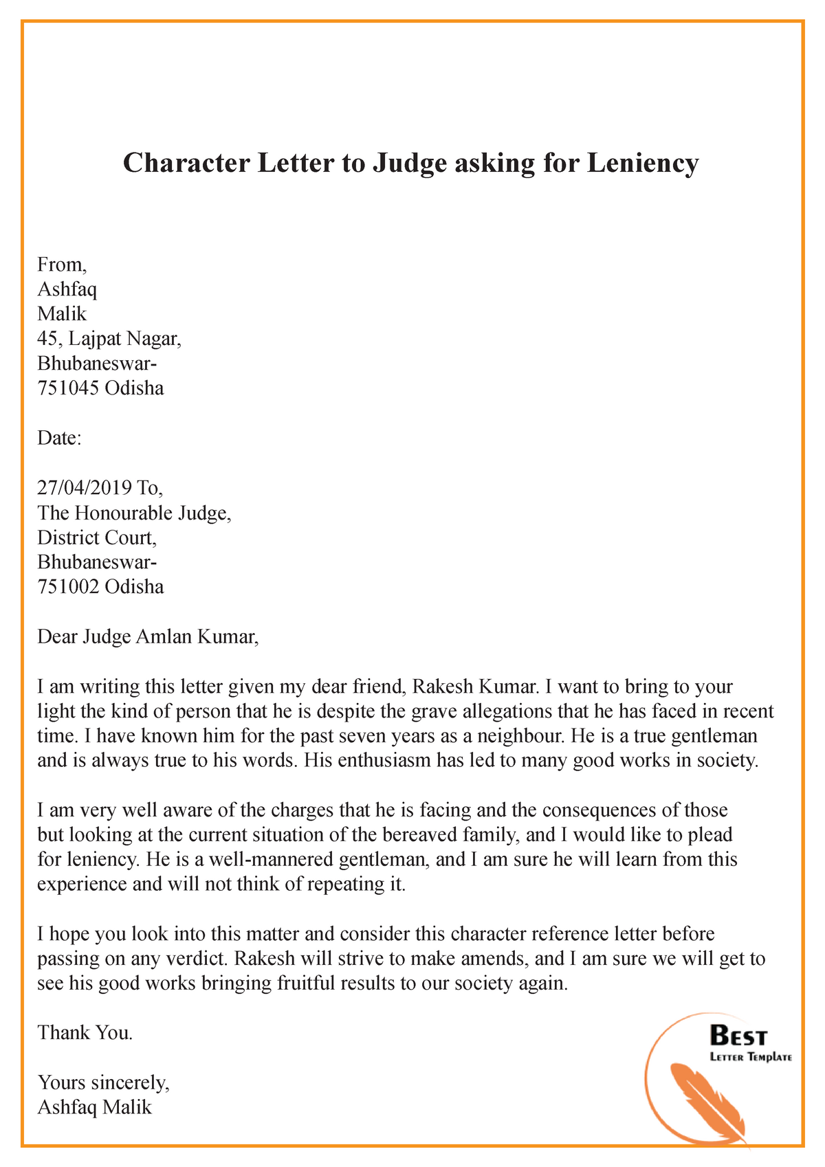 Writing to a Judge: Effective Letter Guidelines for Family Member Support